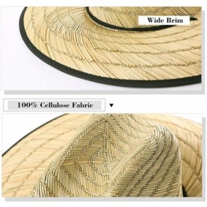 Cowboy Hats Western Style Round Up Cowboy Straw Hat Ladies Fedora Shapeable Brim Beach Hats - 99759_natural - CF18RWZ3AL0 $35.83