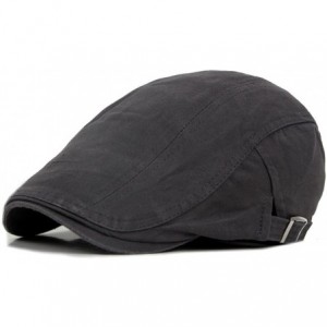 Newsboy Caps Cotton Adjustable-Gatsby-Newsboy Hat Men Forward Hat Driving - Grey - CC18G2HY3W7 $18.30