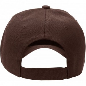 Baseball Caps 2pcs Baseball Cap for Men Women Adjustable Size Perfect for Outdoor Activities - Brown/Brown - CM195D5EGYM $22.50