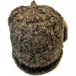 Skullies & Beanies Beautiful Crochet Knit Beanie Cap Hat - Brown - C811FU6JNSL $29.76