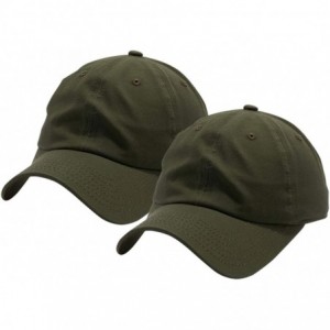 Baseball Caps Cotton Adjustable Baseball Classic Ballcap - Olive2(2pcs) - CR18WOEO3ZQ $20.90