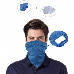 Balaclavas Unisex Seamless Face Mask Protection - Blue(with Filters) - C119843EG3H $28.02