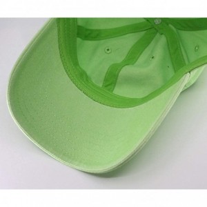 Baseball Caps Vintage Washed Dyed Cotton Twill Low Profile Adjustable Baseball Cap - Lime - CO1805Z5HIX $22.69