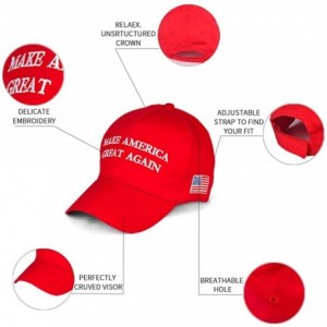 Baseball Caps Donald Trump 2020 Hat Keep America Great Embroidered MAGA USA Adjustable Baseball Cap - B-3-2 Packs-red&red - C...