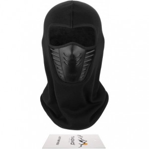 Balaclavas Warm Balaclava Ski Face Mask Cover Winter Fleece Warmer Fit Helmet Adults - Black - CU12NSJNSOC $18.49