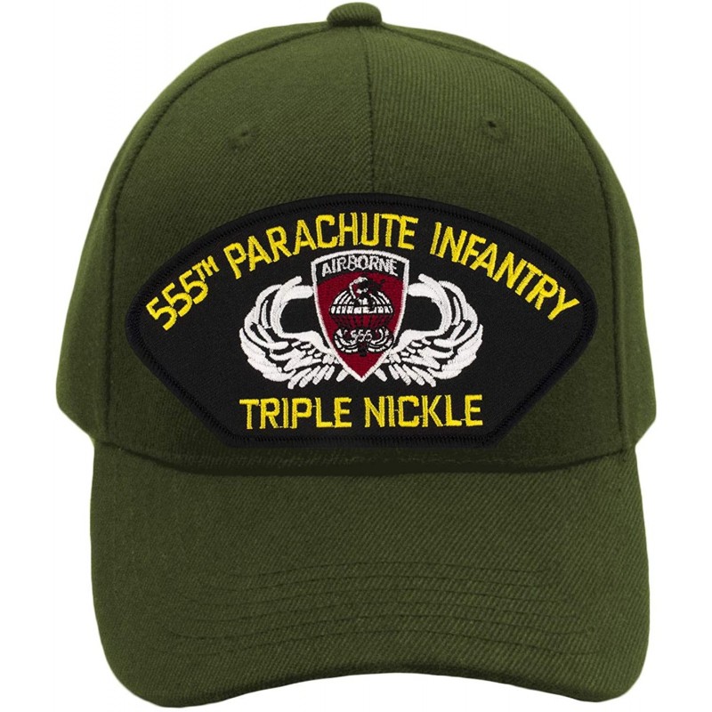 Baseball Caps 555th Parachute Infantry - Triple Nickle Hat/Ballcap Adjustable One Size Fits Most - Olive Green - CP18ON4KSIN ...