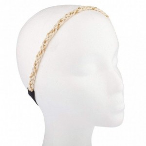 Headbands Woven Brown Chain Link Stretch Headband Set - Brown - CW1290XYUQJ $18.34