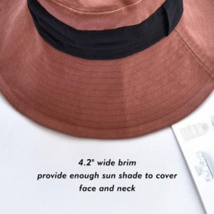 Sun Hats Sun Hats for Women Roll-up Wide Brim Summer Beach Hat Foldable Floppy Cotton Hat - Beige-strappy Hat - CY198SR596A $...
