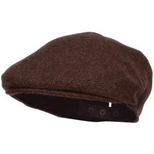 Newsboy Caps Men's Adjustable Wool Blend Ivy Cap - Brown - C712LJZ028V $70.77