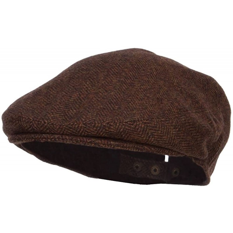 Newsboy Caps Men's Adjustable Wool Blend Ivy Cap - Brown - C712LJZ028V $59.51