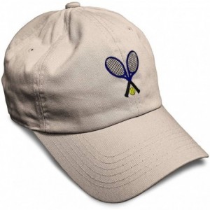 Baseball Caps Custom Soft Baseball Cap Tennis Sports B Embroidery Dad Hats for Men & Women - Stone - CP18SGLCSDL $26.19