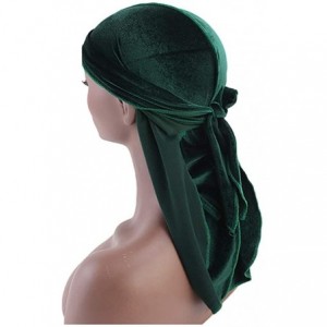 Skullies & Beanies Durags for Men 360 Waves- Velvet Durags and Silky Soft Durag with Long Tail - Style-c54 - CB18UG7CSYU $25.20