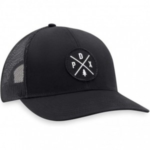 Baseball Caps Portland Hat - PDX Trucker Hat Baseball Cap Snapback Golf Hat (Black) - CG18S388ANU $35.60