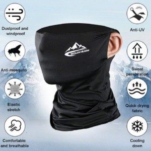 Balaclavas Neck Gaiter Scarf Sun UV Protection Balaclava Breathable Face Mask Outdoor Activity Head Wrap - Black 2 - CC198S76...