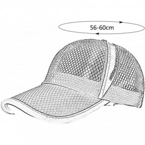 Sun Hats Unisex Mesh Tennis Cap Outdoor Anti-UV Quick Dry Adjustable Running Baseball Hat - Red - C71998AC2C8 $22.37