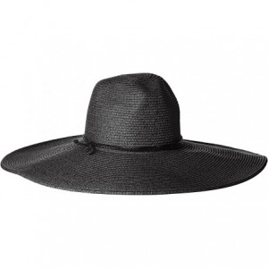 Sun Hats Women's Floppy Sun Hat with Pinched Crown and Twisted Band - Black - C0126AOQ8AF $70.13
