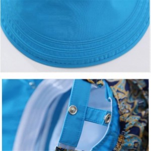Sun Hats Women Wide Brim Visor Hats with Removable Neck Flap UV Protection Summer Sun Cap - Blue - CI18G8MQOZK $34.29