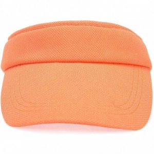 Visors Sun Sports Visor Quick-Drying Cap Wild Brim Polyester Unisex Hats for Outdoor Activities - Orange - CM18ONNTLLX $17.39
