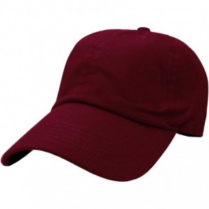 Baseball Caps Classic Baseball Cap Dad Hat 100% Cotton Soft Adjustable Size - Burgundy - CD11AT3XRSL $17.13