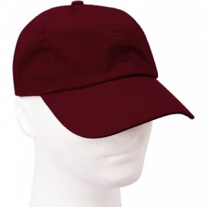Baseball Caps Classic Baseball Cap Dad Hat 100% Cotton Soft Adjustable Size - Burgundy - CD11AT3XRSL $17.13