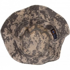 Bucket Hats 100% Cotton Bucket Hat for Men- Women- Kids - Summer Cap Fishing Hat - Grey Camo - C318H2KT6MC $23.53
