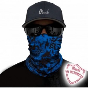 Balaclavas Seamless Bandana Face Mask Rave Men Women for Dust Sun Wind Protection - Python Skin Deep Blue Black - CM18WIKWZQU...