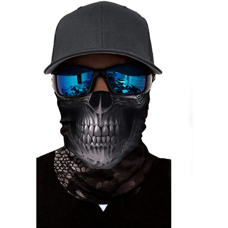 Balaclavas Multifunctional Headwear Protection Windproof Headband - D1-gray Skull - C9198E97T2H $20.86