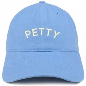 Baseball Caps Petty Embroidered Soft Crown 100% Brushed Cotton Cap - Carolina Blue - CU18SSEMZ2C $35.96