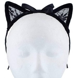 Headbands Girls Cat Ears Costume Accessory Headband - Blue - CS187GDYOCE $22.69