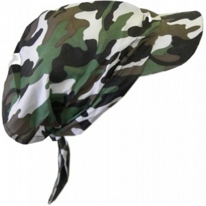 Visors Camouflage Bandana Cap Visor Tie Unisex Army Hat - Hunter Green - CN11MJ8IRNP $21.58
