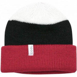 Skullies & Beanies mens the Frena Fine Knit Striped Beanie Hat - Red Stripe - CS18YD0GAA7 $43.25