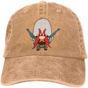 Baseball Caps Mens&Womens Denim Trucker Hat Design with Looney Tunes Yosemite Sam Washed Lightweight Caps Unisex - Natural - ...