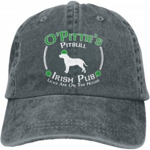 Baseball Caps Unisex Adjustable Vintage Jeans Baseball Caps St Patricks Day Dog Pitbull Pittie Irish Pub Hiphop Cap - CY18SCS...