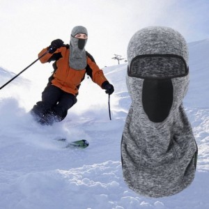Balaclavas Balaclava-Ski Mask Winter Thicken Outdoor Face Mask Windproof Warmer Hood - 2-pack Gray(thicken) - CE18606THQ0 $33.67