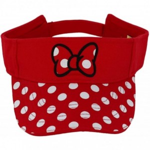 Visors Disney Women's Minnie Mouse Polka Dot Visor - Red - C918YG6SUGW $19.47