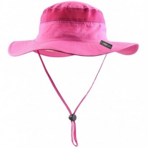 Sun Hats Outdoor UPF 50+ Boonie Hat Summer Sun Caps - Rose Red - C111VPZJ33L $35.25