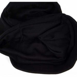 Skullies & Beanies Womens Slouchy Stretch Beanie Hat Turban Chemo Hat Cotton Beanie Visor Cap Baggy - A-black - CS18KDTAM57 $...