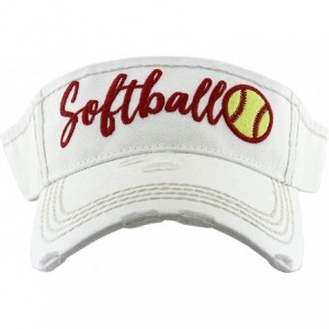 Visors Womens Baseball Cap Sun Visor High Ponytail Bun Adjustable Vintage Distressed Athletic Hat - CR1953CRA68 $41.46