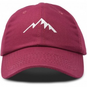 Baseball Caps Outdoor Cap Mountain Dad Hat Hiking Trek Wilderness Ballcap - Maroon - C818SMNQEAS $24.05