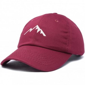 Baseball Caps Outdoor Cap Mountain Dad Hat Hiking Trek Wilderness Ballcap - Maroon - C818SMNQEAS $23.41