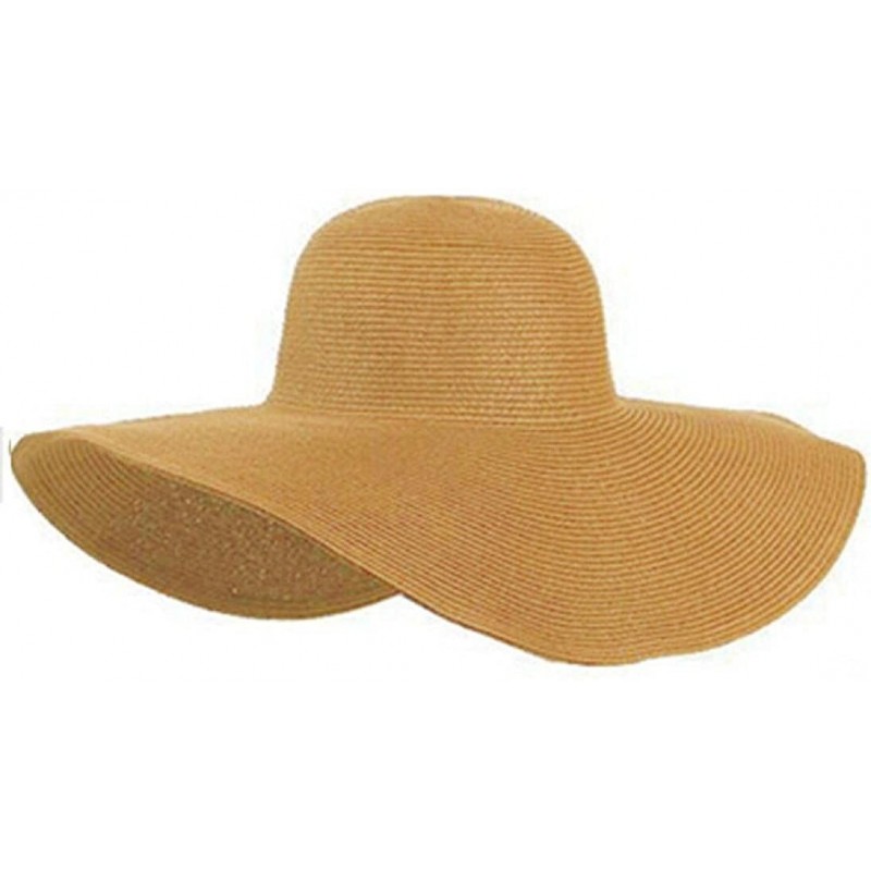 Sun Hats Women Summer Foldable Wide Large Brim Floppy Beach Hat Sun Straw Hat - Khaki - CF18DMNYSHI $29.25