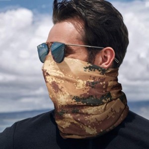 Balaclavas Bandana Cloth Face Mask Washable Face Covering Neck Gaiter Dust Mask - Digital Camouflage 03 - CL198NA7QTQ $17.50
