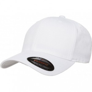 Visors Flexfit/Yupoong Cotton Twill Fitted Cap (XX-Large- White - C718W4053O9 $37.96