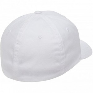 Visors Flexfit/Yupoong Cotton Twill Fitted Cap (XX-Large- White - C718W4053O9 $35.62