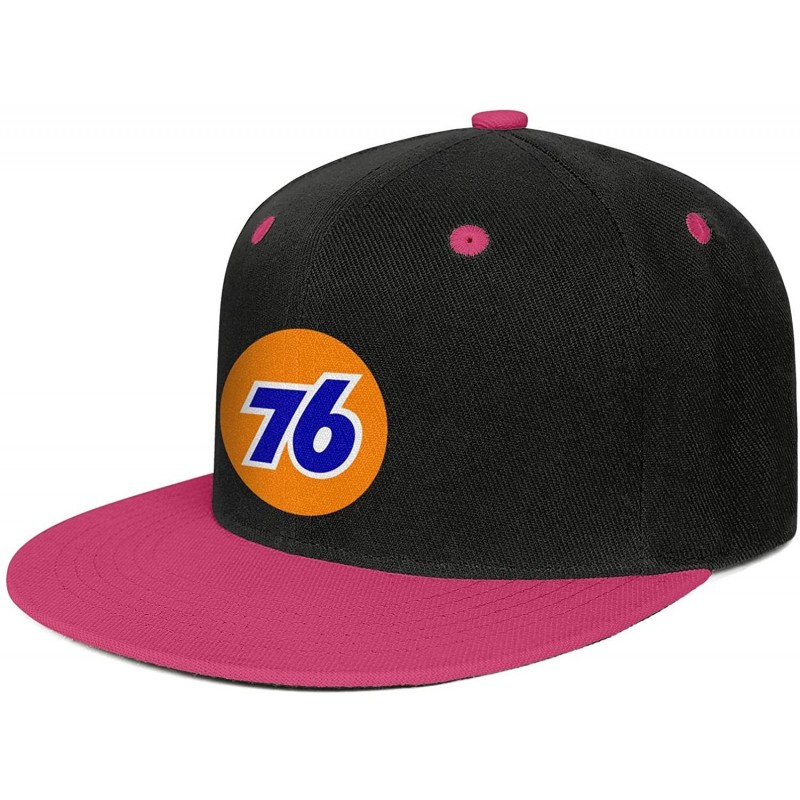 Baseball Caps Men/Women Print One Size Oil Logo Gas Station Plain Hat Flat Brim Baseball Cap - Rose Red-9 - CO18WKEKE0E $31.16