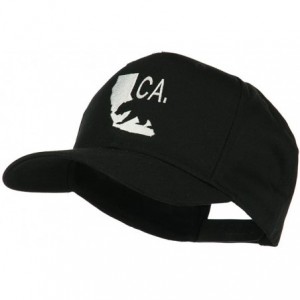 Baseball Caps California with Bear Embroidered Cap - Black - CP11JL1CTOB $43.39