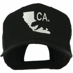 Baseball Caps California with Bear Embroidered Cap - Black - CP11JL1CTOB $40.65