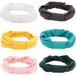 Headbands Multi-Style Headband for Fitness Sports Running Workout Yoga Women's Hair Band Wide Stretchy - A-pink yellow - C918...