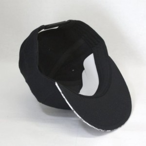 Baseball Caps Premium Plain Wool Blend Adjustable Square Flat Bill Snapback Hats Baseball Caps - Snake White/Black - CD1258ZB...