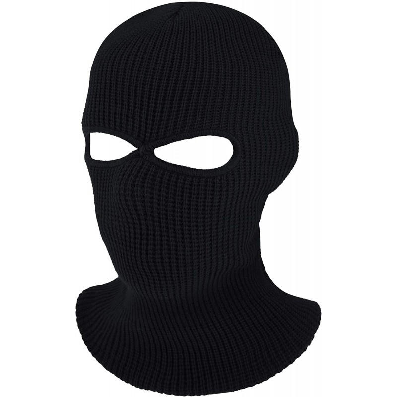 2-Hole Knitted Full Face Cover Ski Mask- Adult Winter Balaclava Warm ...